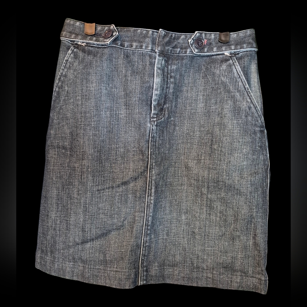 Talbots Classic Blue Denim Pencil Skirt